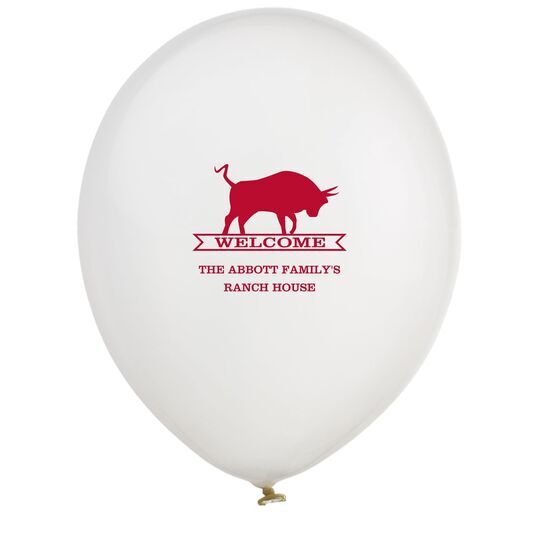 Ranch Welcome Banner Latex Balloons